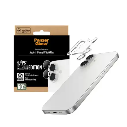 PanzerGlass ochranné sklo Hoops pre iPhone 17/16/16 Plus - Clear