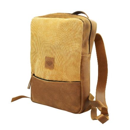 RED ANT FRAME Ochranný kožený batoh na MacBook do 14" horčicový