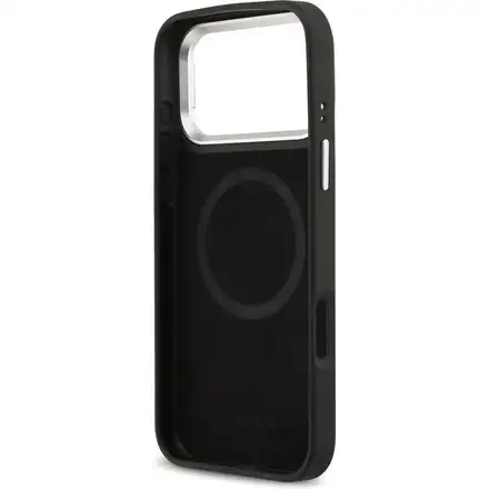 Lacoste Iconic Petit Pique Camera Stand MagSafe kryt iPhone 17 Pro Max čierny