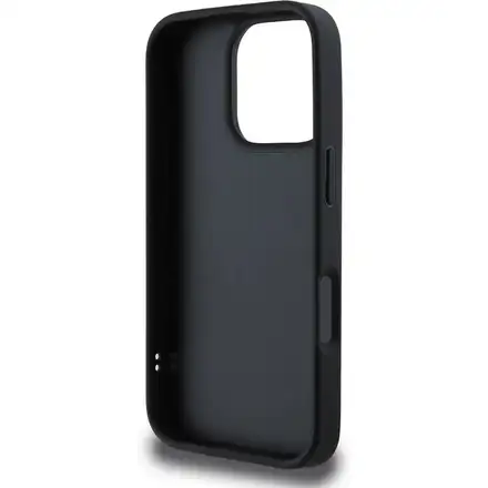 Karl Lagerfeld PU Saffiano Karl and Choupette kryt iPhone 16 Pro Max čierny