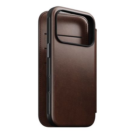 Nomad puzdro Modern Leather Folio Magsafe Horween pre iPhone 17 Pro - Rustic Brown