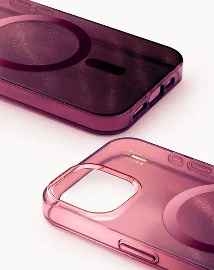 iDeal Fashion Clear Case MagSafe iPhone 16 Pro Cherry Lacquer