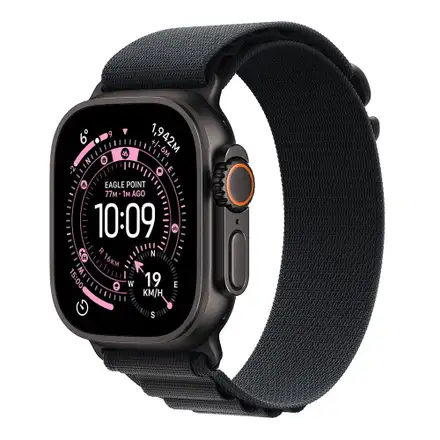 Apple Watch Ultra 3 GPS + Cellular 49mm Čierny titán s čiernym alpským ťahom - S