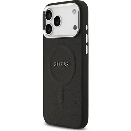 Guess PU Saffiano MagSafe kryt iPhone 17 Pro Max čierny