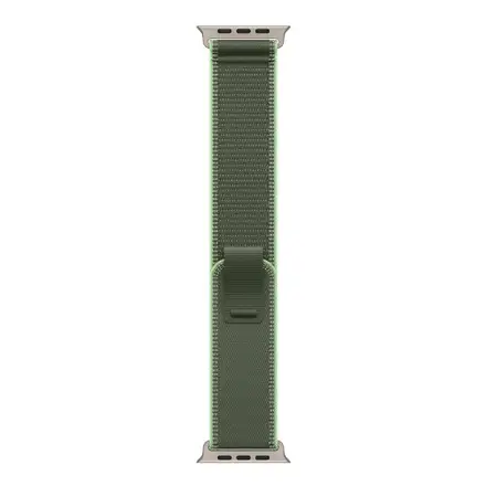 Apple Watch 49mm Green/Neon Trail Loop - S/M - Natural Titanium Finish