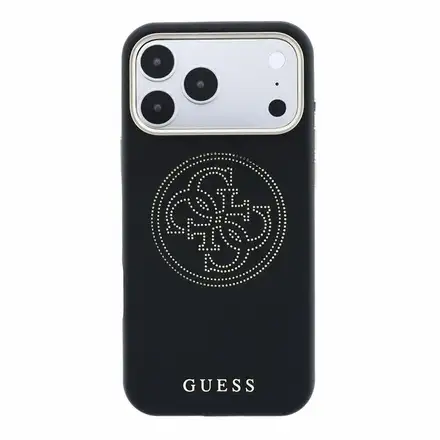 Guess PU Semi Wrap Perforated 4G Logo MagSafe kryt iPhone 18 Pro Max čierny