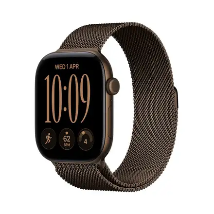 Apple Watch Series 12 GPS + Cellular 42mm Dark Bronze Aluminium Case with Dark Bronze Milanese Loop