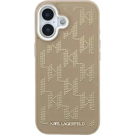 Karl Lagerfeld PU Perforated Monogram MagSafe MagSafe kryt iPhone 17 hnedý