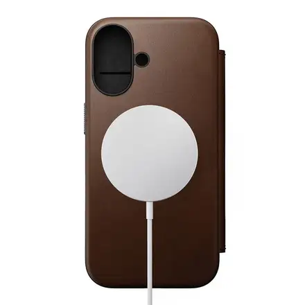 Nomad puzdro Modern Leather Folio Magsafe pre iPhone 16 - Brown