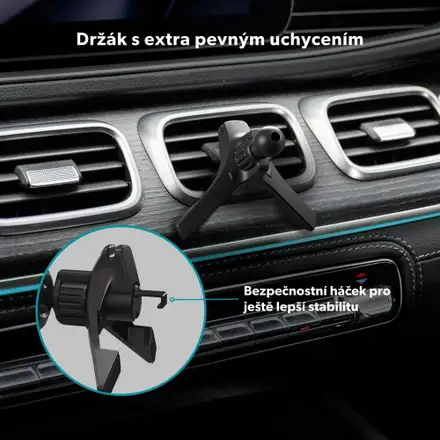 Epico UltraDrive Qi2 Alu Mag+ bezdrôtová nabijačka do auta ED70 - čierna