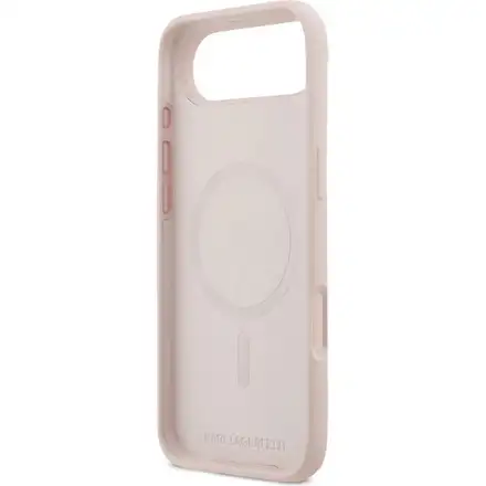 Karl Lagerfeld Liquid Silicone Double Heads MagSafe kryt iPhone Air ružový