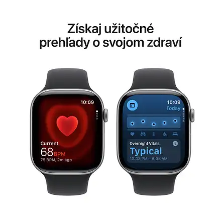 Apple Watch Series 11 GPS + Cellular 46mm Kozmický sivý hliník s čiernym športovým remienkom - M/L