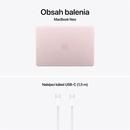 MacBook Neo 13" Apple A18 Pro 6C CPU 5C GPU 8GB 512GB Touch ID Blush SK *Rozbalený*