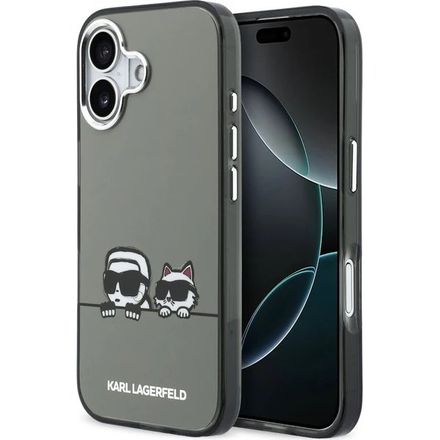 Karl Lagerfeld IML K&CH Heads Logo MagSafe MagSafe kryt iPhone 17 čierny