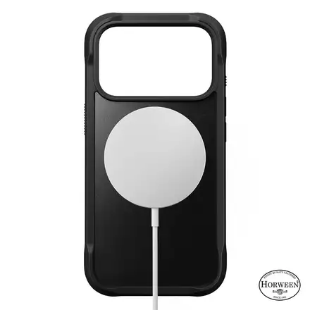 Nomad kryt Rugged Leather Case Magsafe Horween pre iPhone 17 Pro - Black