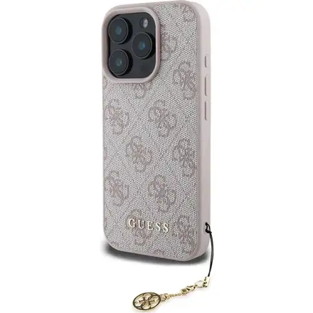 Guess 4G Charm kryt iPhone 16 Pro Max ružový