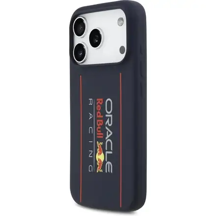 Red Bull Silicone Vertical Logo MagSafe Zadný Kryt pre iPhone 17 Pro Max modrý