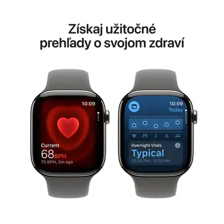 Apple Watch Series 11 GPS + Cellular 42mm Prírodný titán s kamenno sivým športovým remienkom - M/L