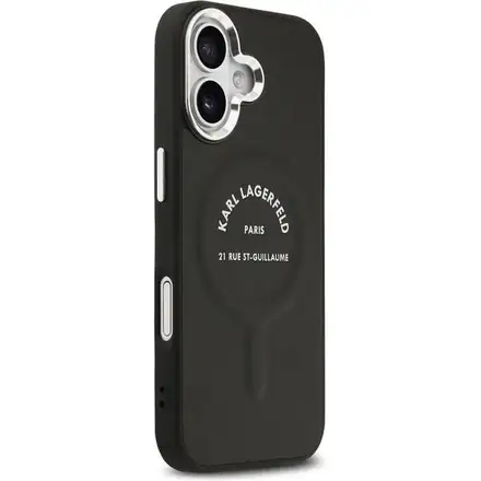 Karl Lagerfeld PU RSG Logo MagSafe kryt iPhone 17 čierny