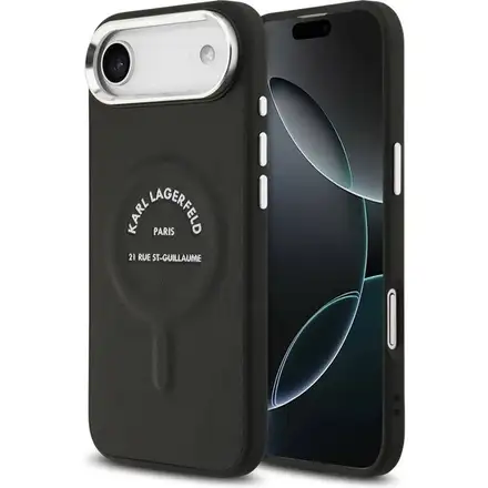 Karl Lagerfeld PU RSG Logo MagSafe kryt iPhone Air čierny
