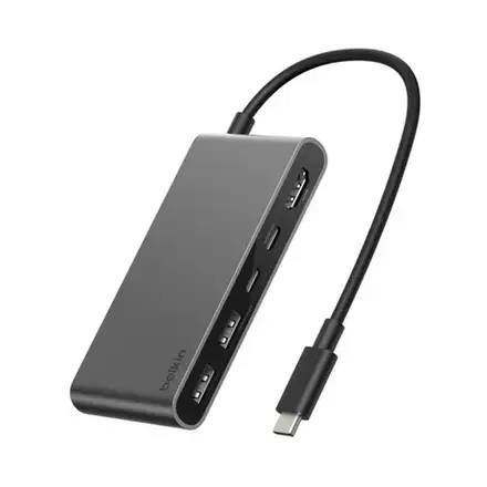 Belkin Connect 5-Port USB-C Hub with Dual USB-C Ports - Space Gray