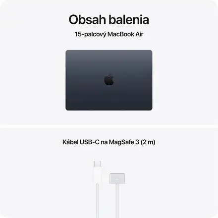 CTO MacBook Air 15" Apple M5 10C CPU 10C GPU 24GB 512GB Polnočný SK