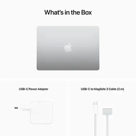 MacBook Air 13" M2 8C CPU 8C GPU 8/256 GB strieborná CZ *Použitý s DPH - Trieda C*