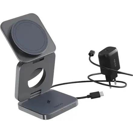 EPICO UltraBase Qi2 3in1 3in1 Fold Mag+ Wireless Charging Stand EF30 -space grey