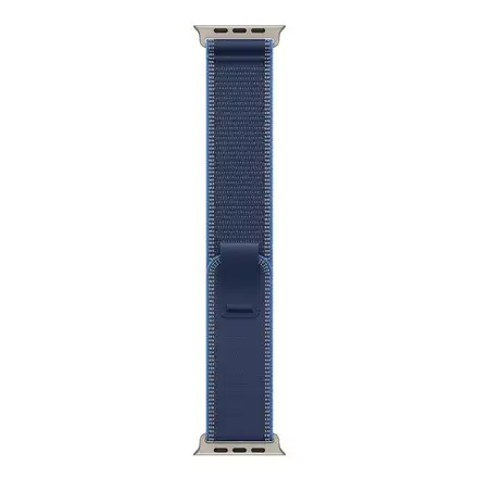 Apple Watch 49mm Blue/Bright Blue Trail Loop - S/M - Natural Titanium Finish