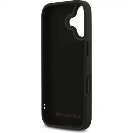 Karl Lagerfeld 3D Rubber Karl and Choupette kryt iPhone 17 čierny