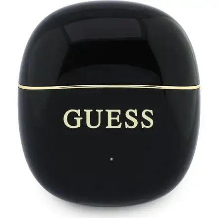 Guess Gold Line Glossy Classic Logo TWS Bezdrôtové Slúchadlá čierne
