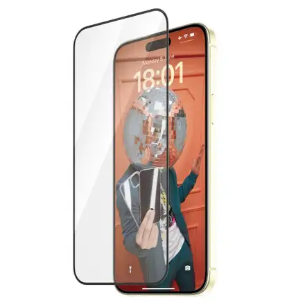 PanzerGlass ochranné sklo UWF Refresh pre iPhone 15 Plus - Black Frame