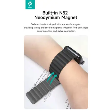 Devia remienok Nature Silicone Magnetic Watch Band 40/41/42mm - Stardust White