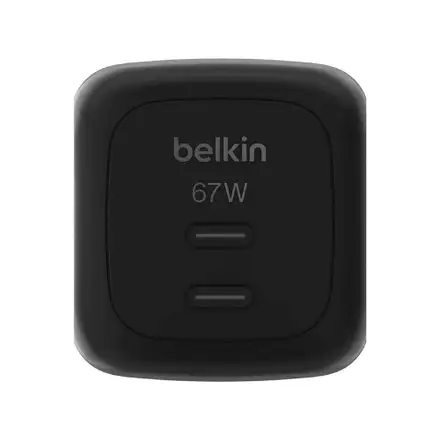 Belkin Boost Charge Pro Dual USB-C GaN Wall Charger 67W - Black