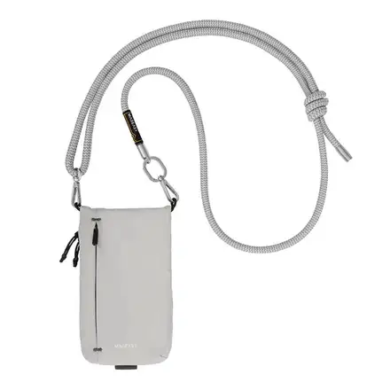 SwitchEasy Sacoche Utility Crossbody Bag + Strap Phone Lanyard 8.3mm -  Cement Gray + Gray *Rozbalený*