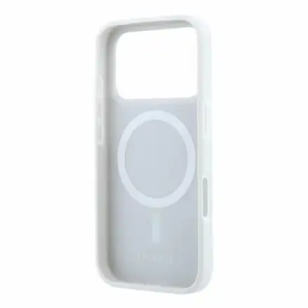 Lacoste PVC Iconic Petit Pique Metal Logo MagSafe kryt iPhone 18 Pro šedý