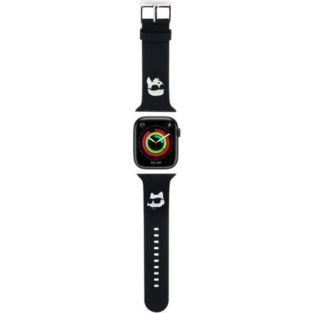 Karl Lagerfeld Karl and Choupette Head NFT Remienok pre Apple Watch 42/44/45/46/49 čierny