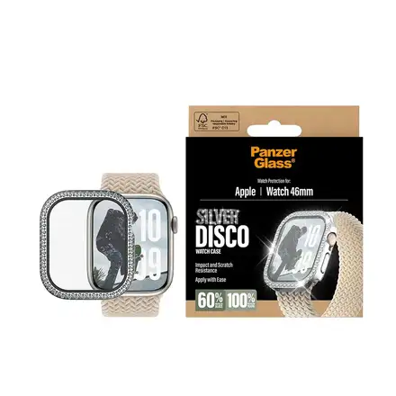 PanzerGlass ochranné sko Disco pre Apple Watch 10/11 46mm - Bing Silver