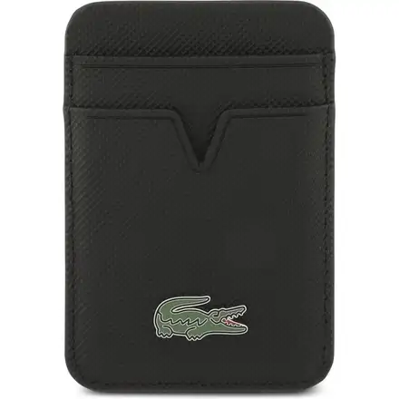 Lacoste Iconic Petit Pique MagSafe kryt + peňaženka iPhone 17 čierny