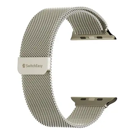 SwitchEasy remienok Mesh Stainless Steel pre Apple Watch 44/45/46mm - Starlight