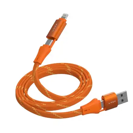 Adam Elements kábel PeAk MF401 4-in-1 60W Magnetic Flat Charging Cable - Orange