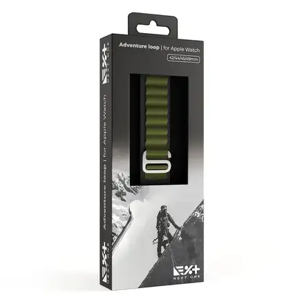 Next One remienok Adventure Loop pre Apple Watch 44/45/49mm - Gray/Green