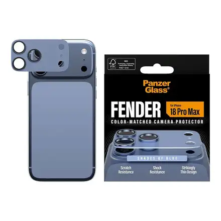 PanzerGlass Fender Camera Protection pre iPhone 18 Pro Max - Italian Blue