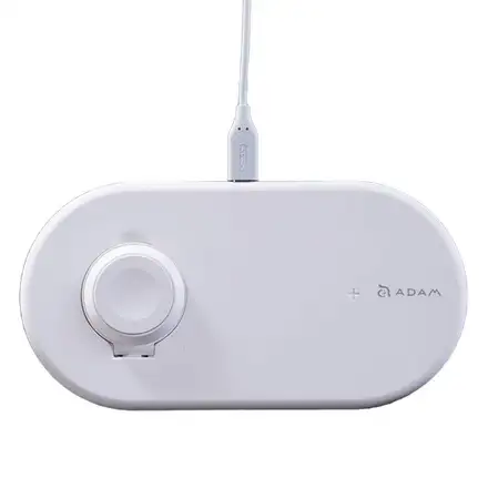 Adam Elements Omnia Q2 2-in-1 Fast Charging Stand - White