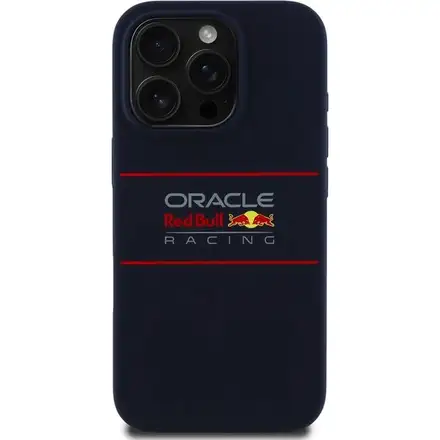 Red Bull Silicone Horizontal Logo MagSafe Zadný Kryt pre iPhone 16 Pro Max modrý