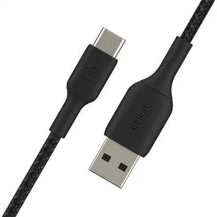 Belkin kábel Boost Charge Braided USB-A to USB-C 15cm - Black