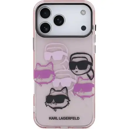 Karl Lagerfeld IML Multi K&CH Heads kryt iPhone 17 Pro ružový
