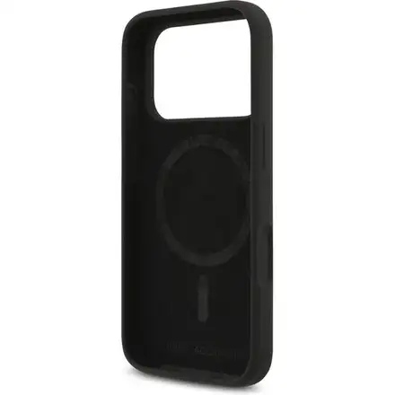 Karl Lagerfeld Liquid Silicone Karl and Choupette MagSafe kryt iPhone 17 Pro čierny