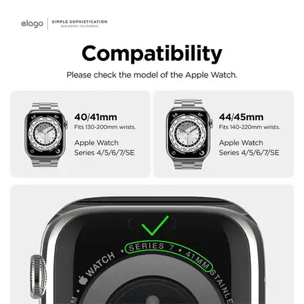 Elago remienok Metal Band pre Apple Watch 40/41/42mm - Silver