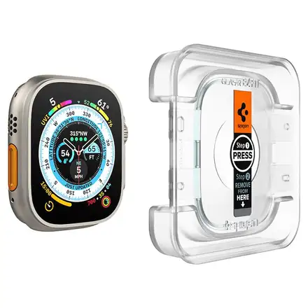 Spigen ochranné sklo Glas.tR EZ Fit pre Apple Watch Ultra 2 ks - Clear
